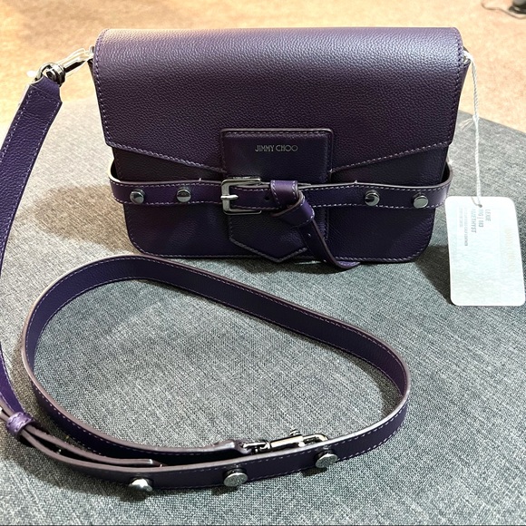 ❌SOLD❌ Jimmy Choo Lexie Amethyst Leather Bag Brandnew - Picture 2 of 9